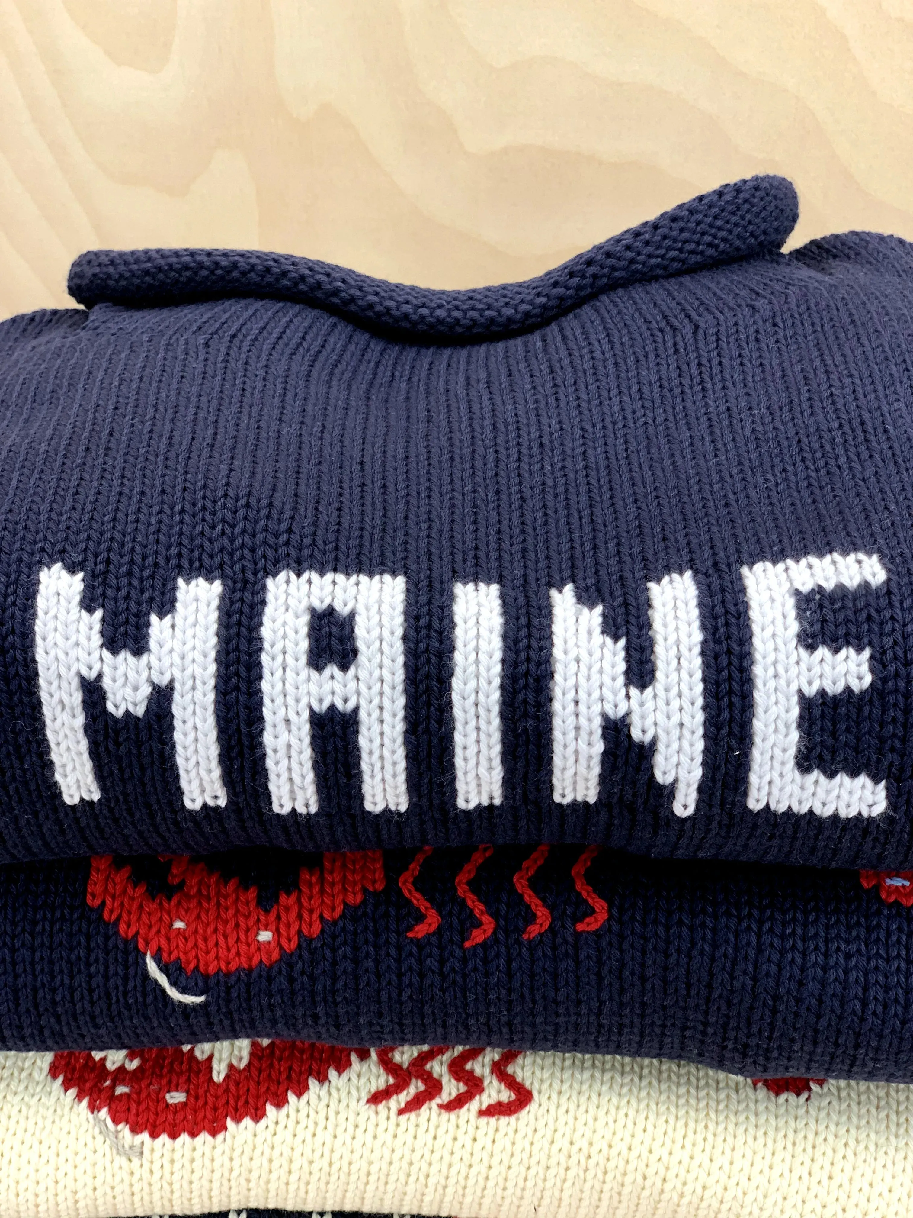 Ladies Navy Maine Sweater