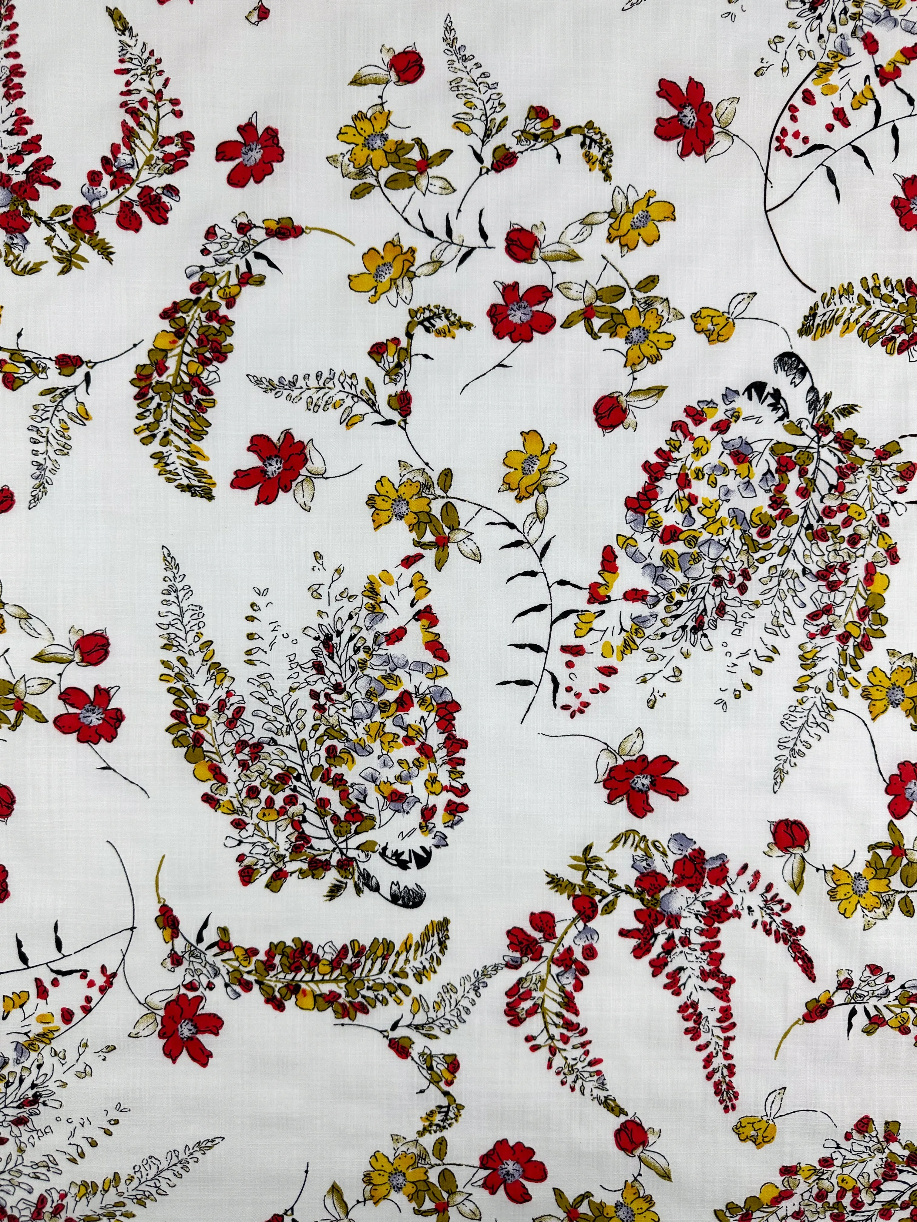 Linen Blend - Scarlet Vine - 145cm