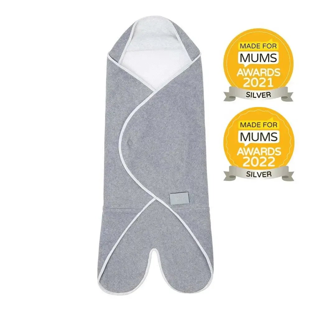 Minimal Grey Cosy Wrap Travel Blanket