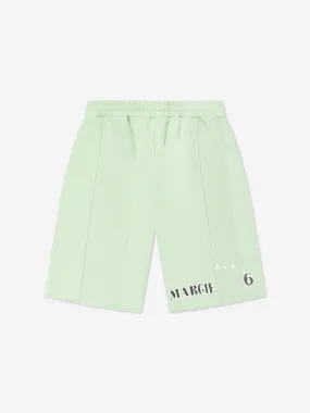 MM6 Maison Margiela Kids Logo Shorts in Green