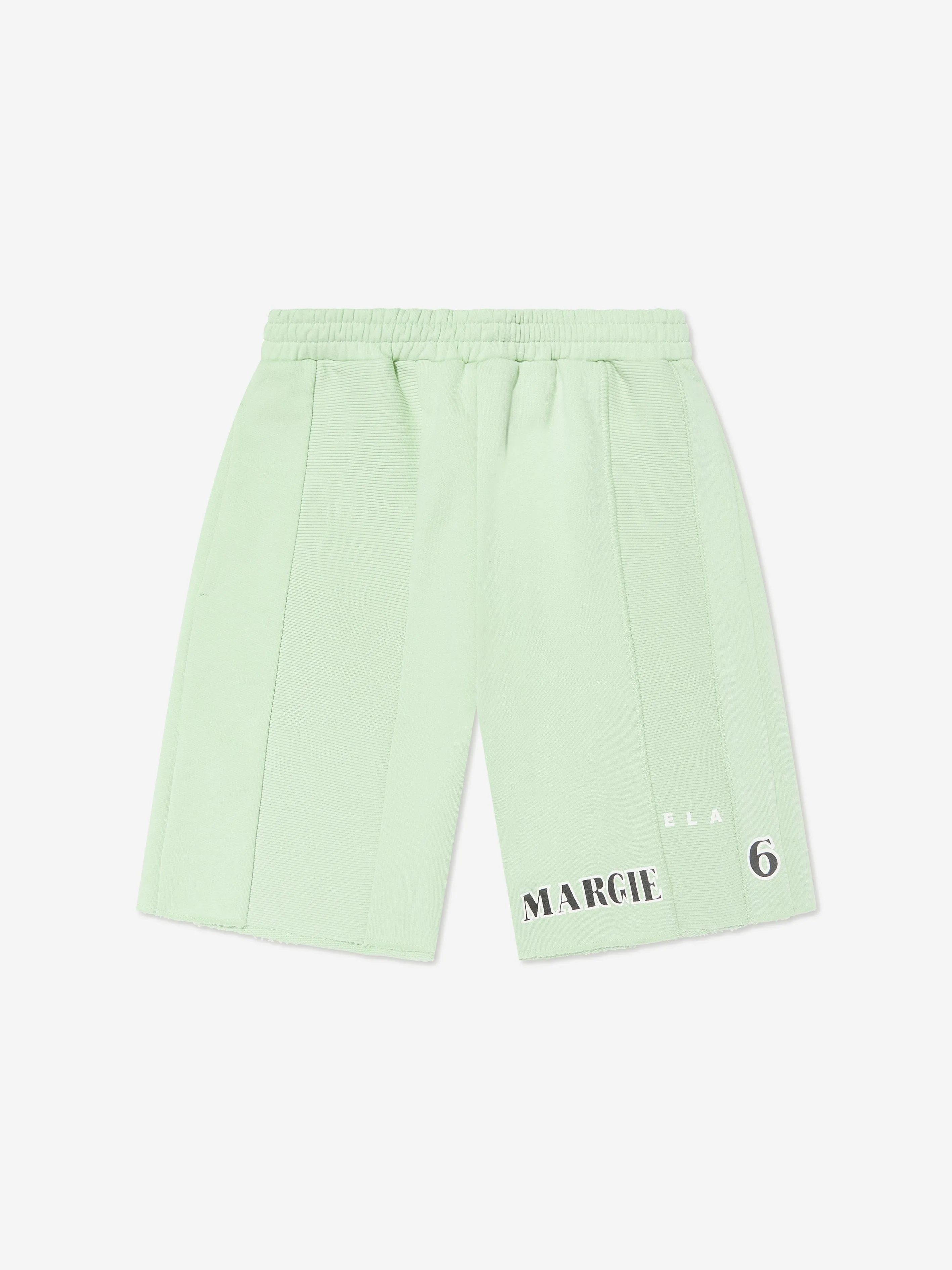 MM6 Maison Margiela Kids Logo Shorts in Green