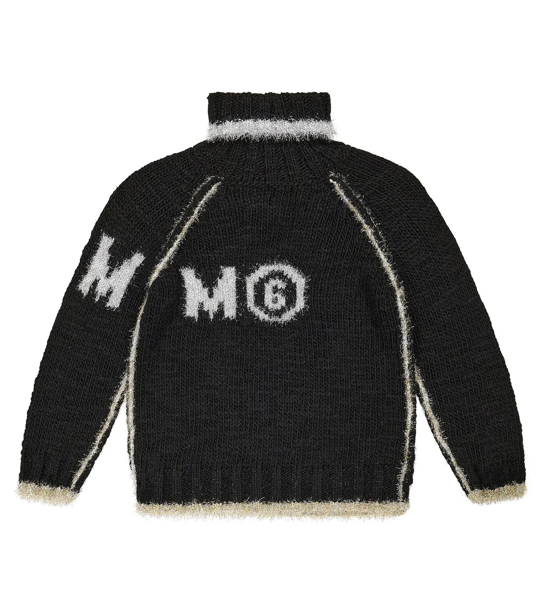 MM6 Maison Margiela turtleneck sweater with logo, black