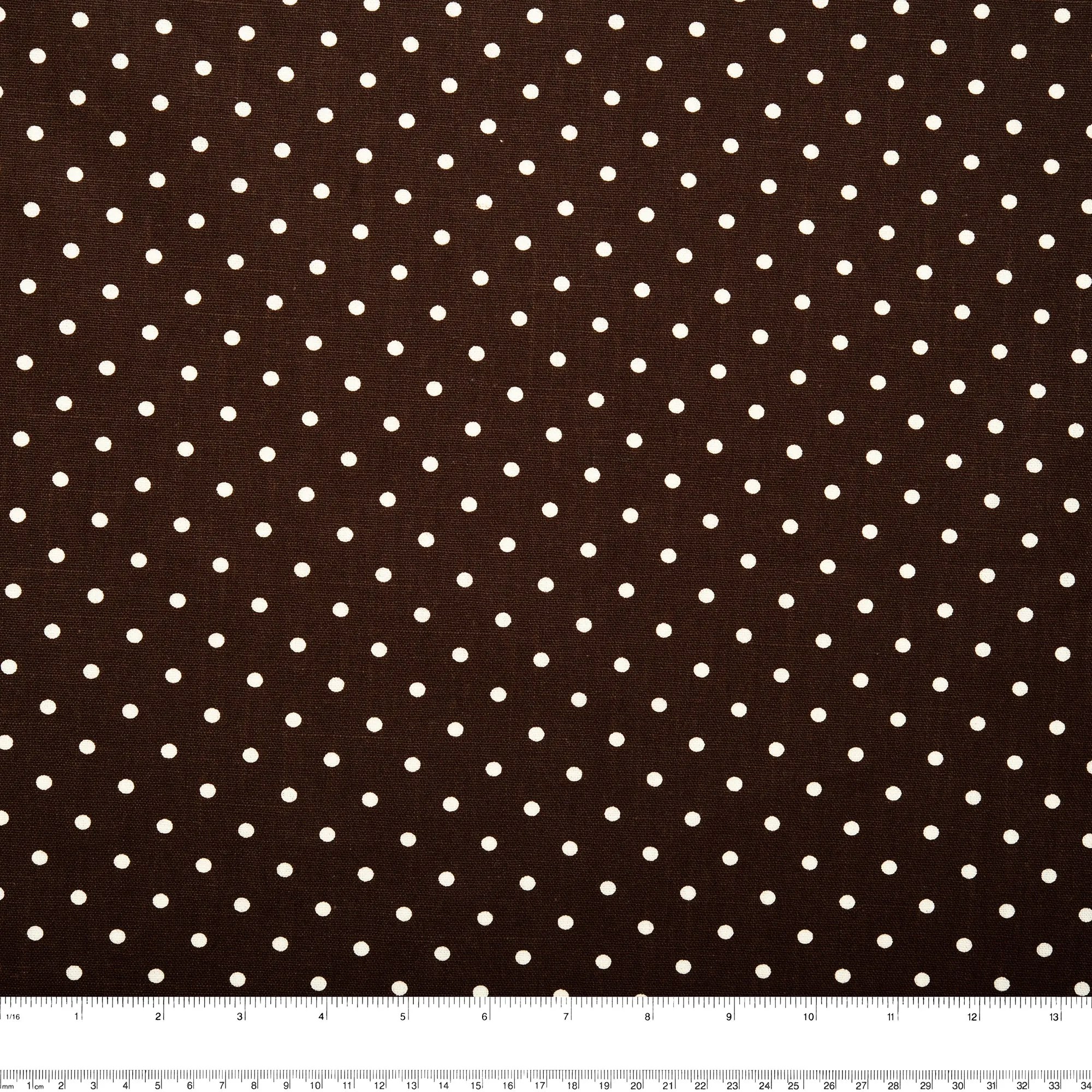 Printed Craft Canvas - TIC-TAC-TOE - Polka dots - Brown