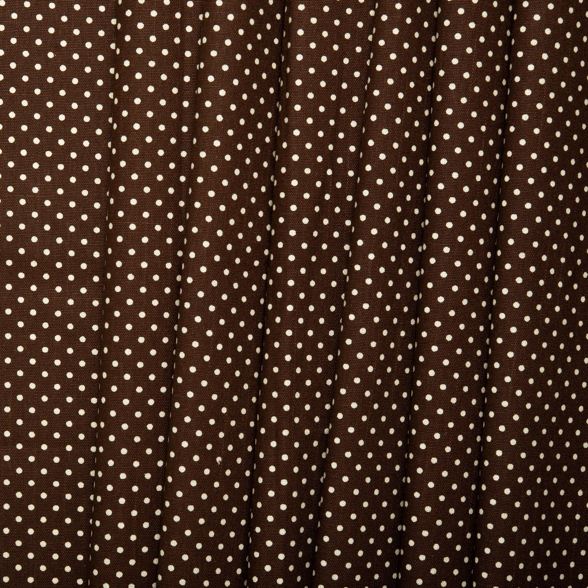 Printed Craft Canvas - TIC-TAC-TOE - Polka dots - Dark brown