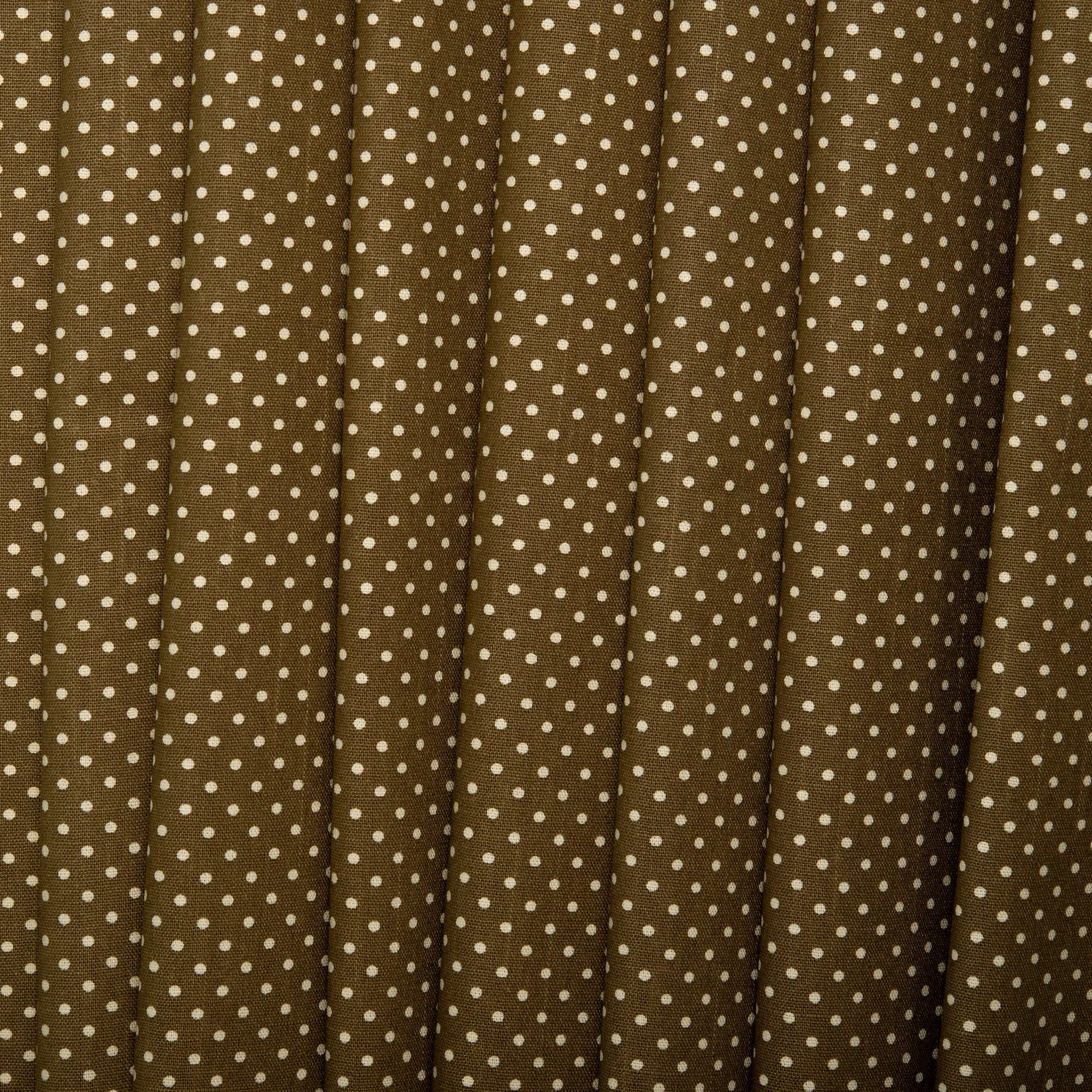 Printed Craft Canvas - TIC-TAC-TOE - Polka dots - Dark olive