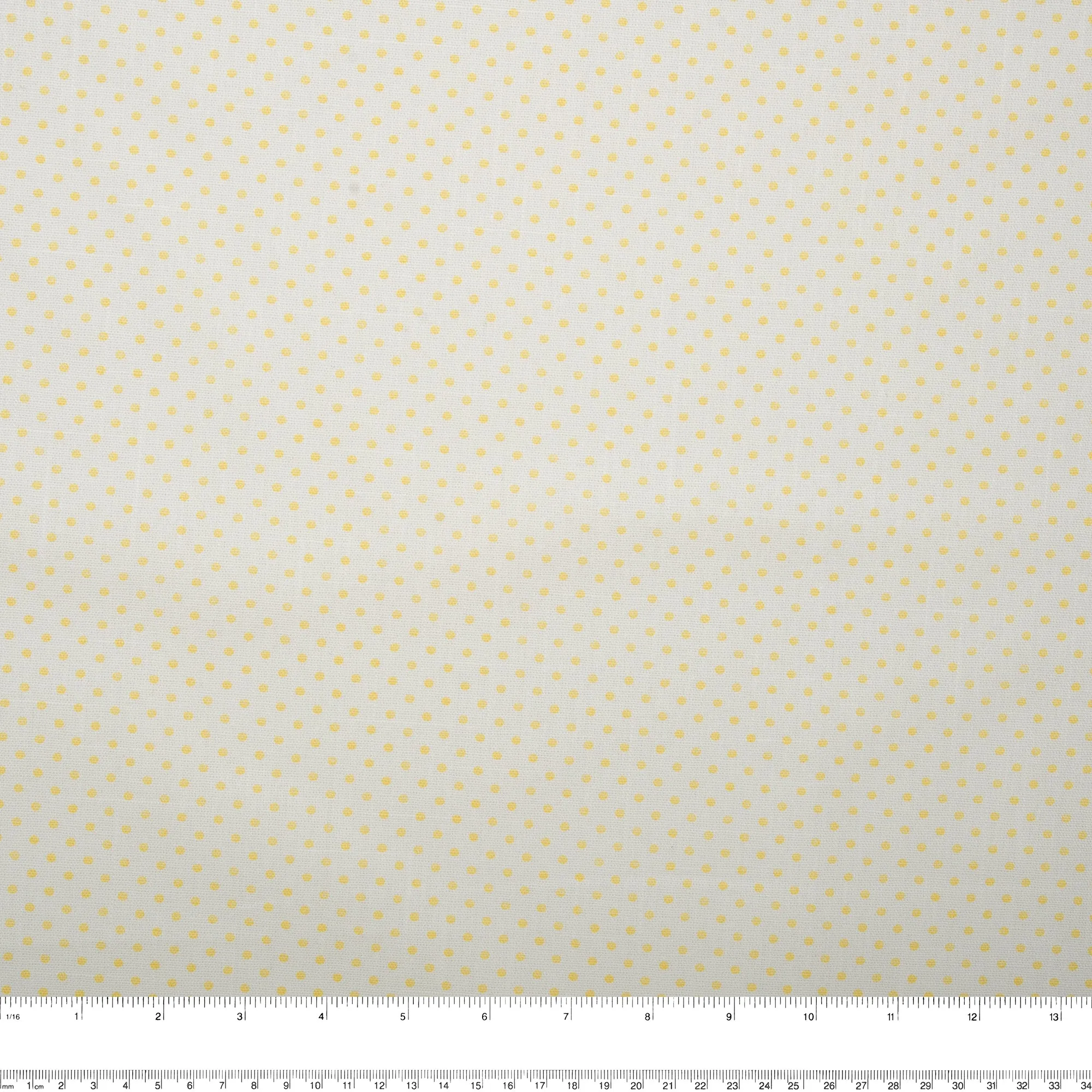 Printed Craft Canvas - TIC-TAC-TOE - Polka dots - White / Yellow