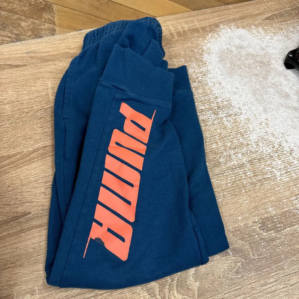 Puma - Kid's Sweatpants: Blue/Orange-children-