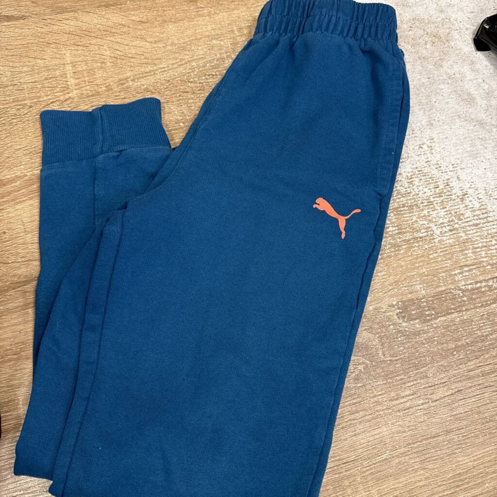 Puma - Kid's Sweatpants: Blue/Orange-children-