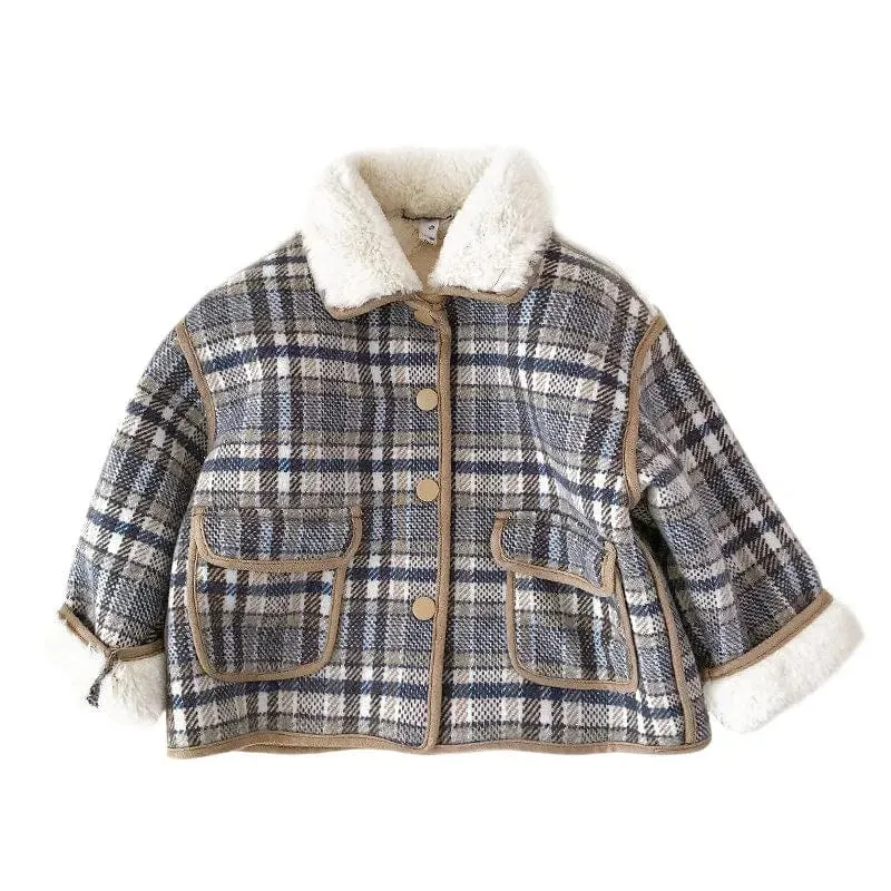 "Dunken" Plaid Children's Coat