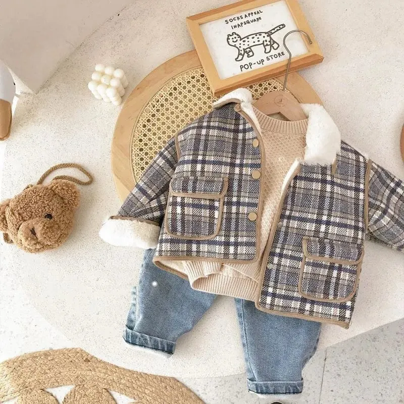 "Dunken" Plaid Children's Coat