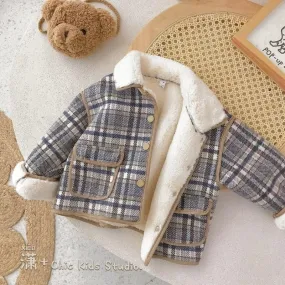 "Dunken" Plaid Children's Coat