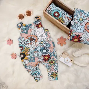 Retro Floral Baby & Toddler Dungarees