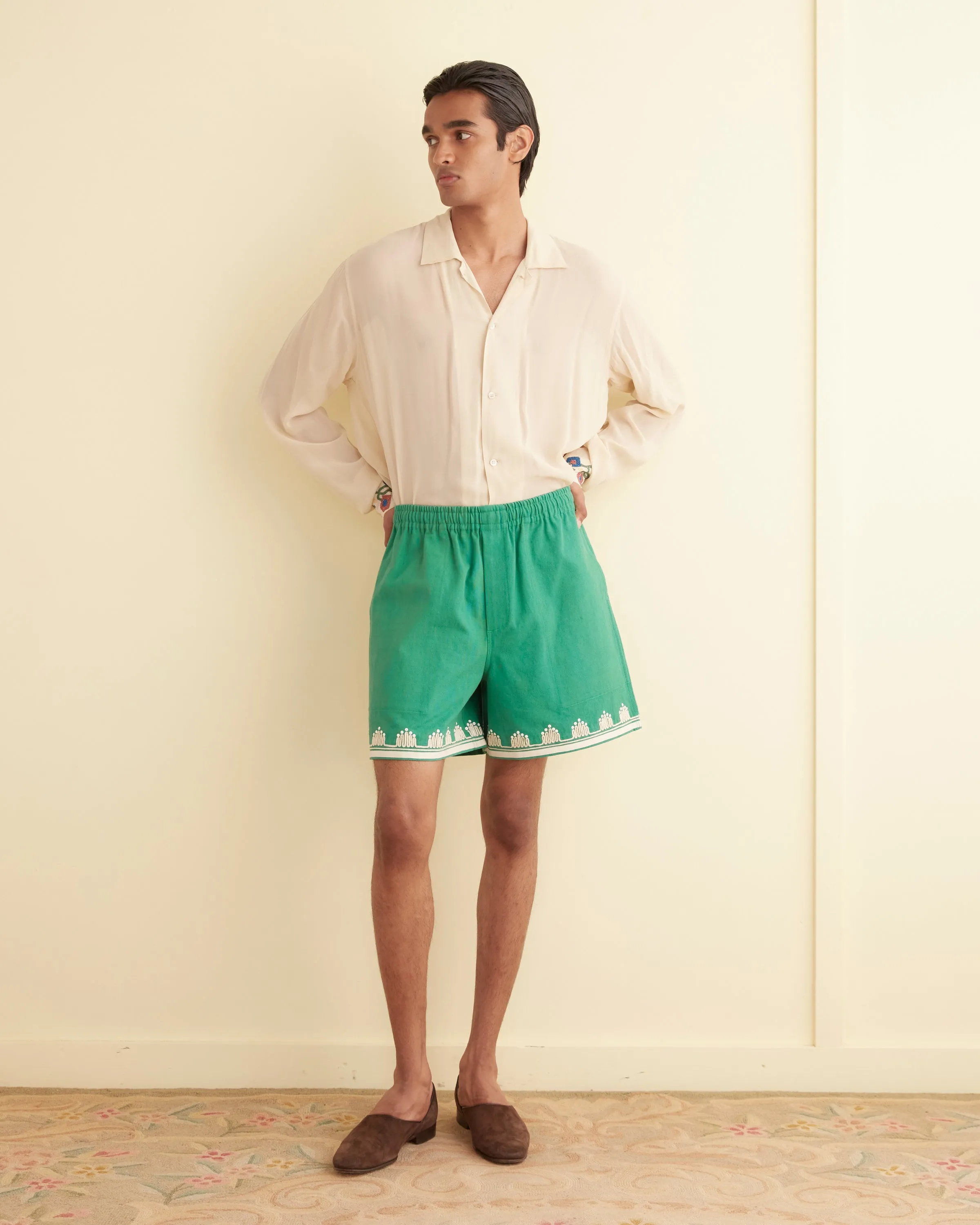 Ripple Appliqué Shorts