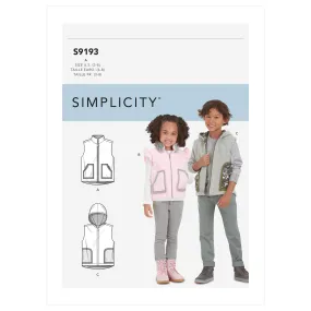 Simplicity Pattern 9193 Children's Vest