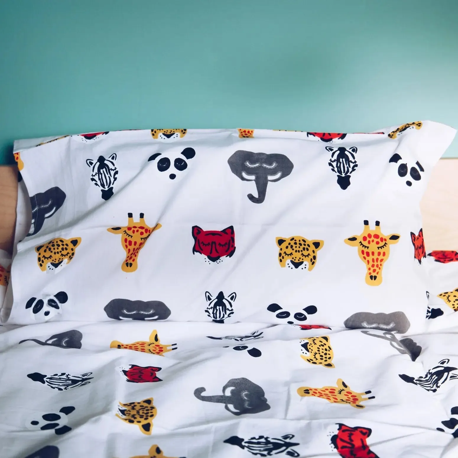 Sleepy Safari Heads Toddler Cot Bed Duvet Set