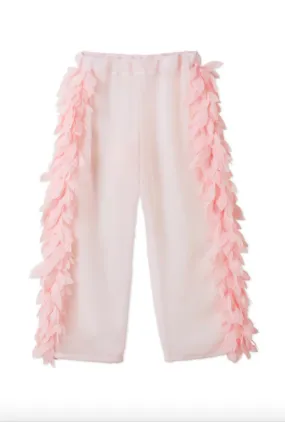 Stella Cove Girls Pink Petals Sheer Swimsuit Coverup Pants