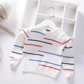 Striped Boys Sweaters Toddler Baby Pullover Cotton Children's Clothes