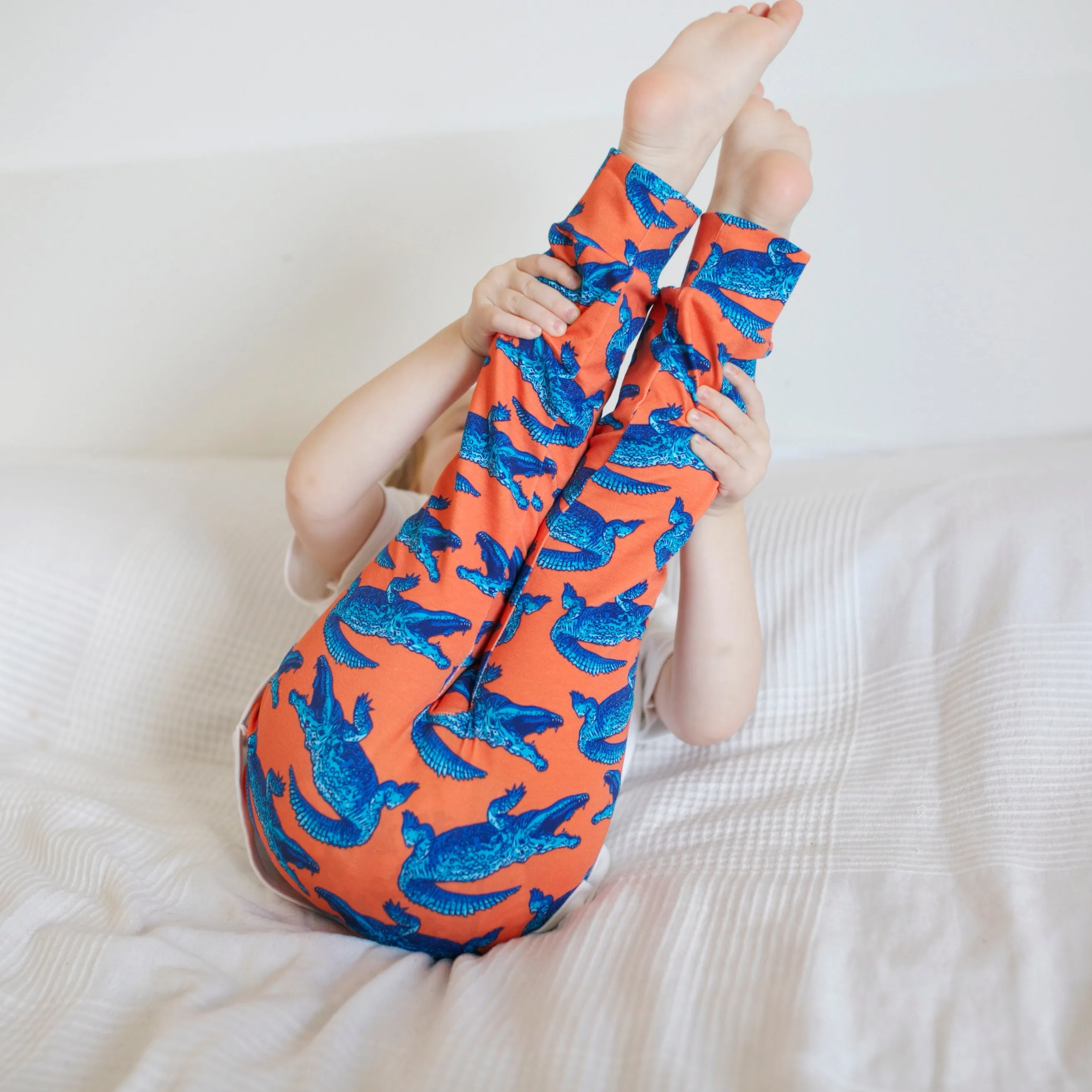 Super Mutant Blue Crocodile Leggings