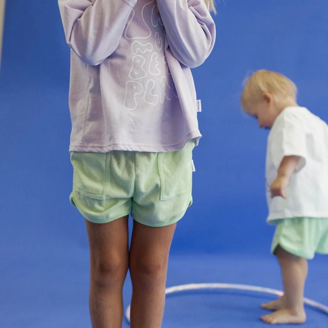 The Homey Children's Terry Shorts - Lime