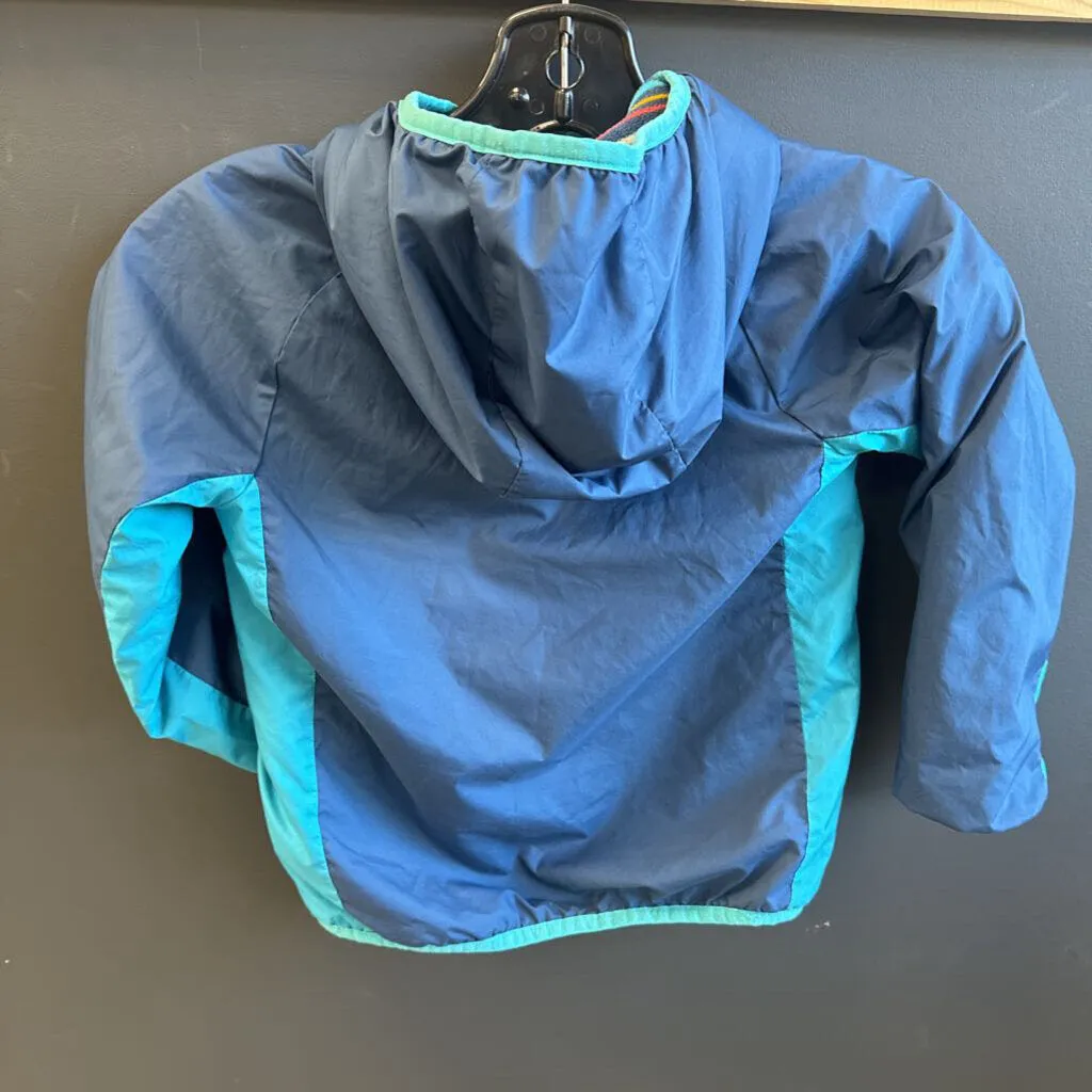 The North Face - Kid's Fleece-Lined Reversible Shell Jacket - MSRP $130: Blue/Orange/Multi-children-5T