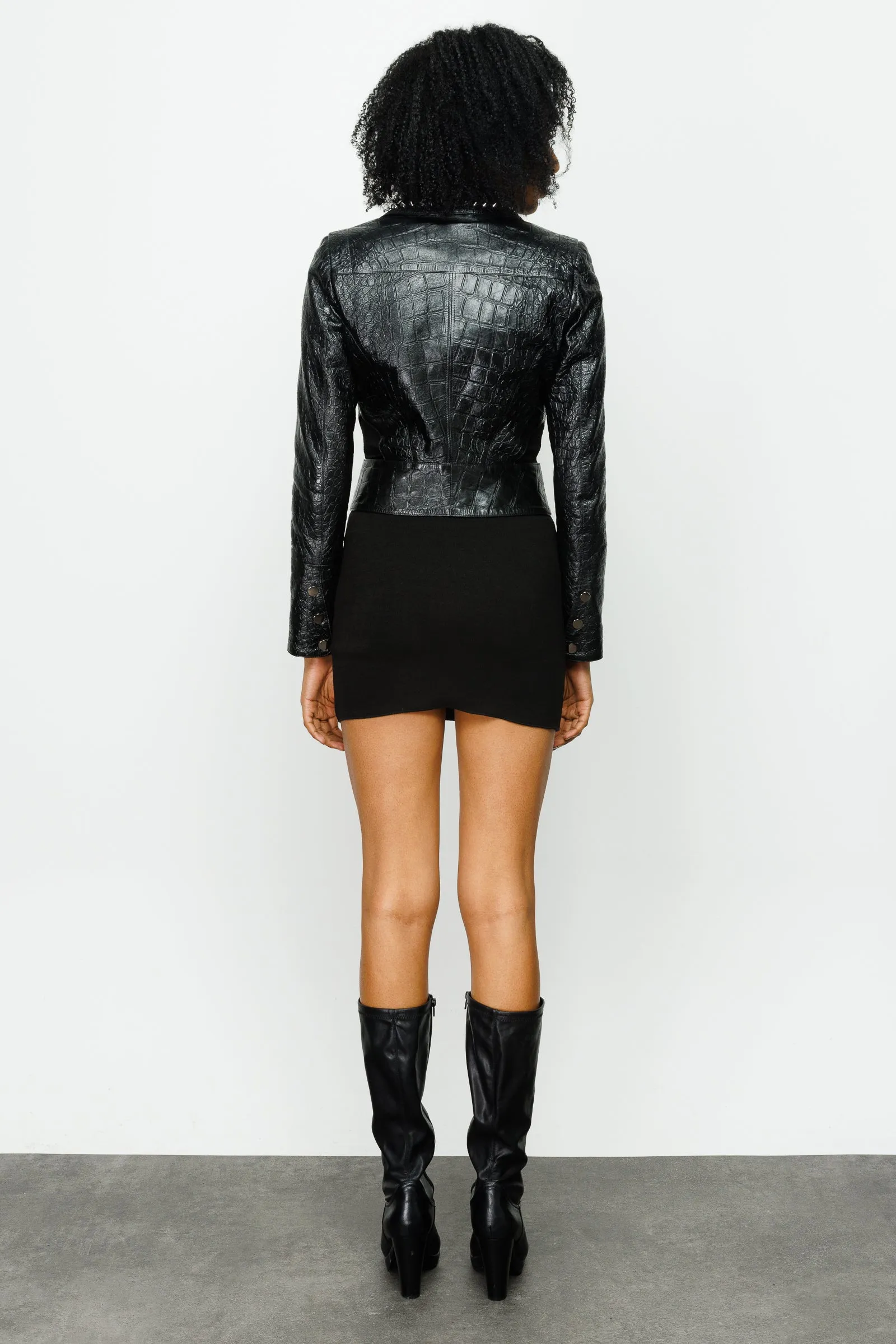 The Starke Black Leather Women Jacket