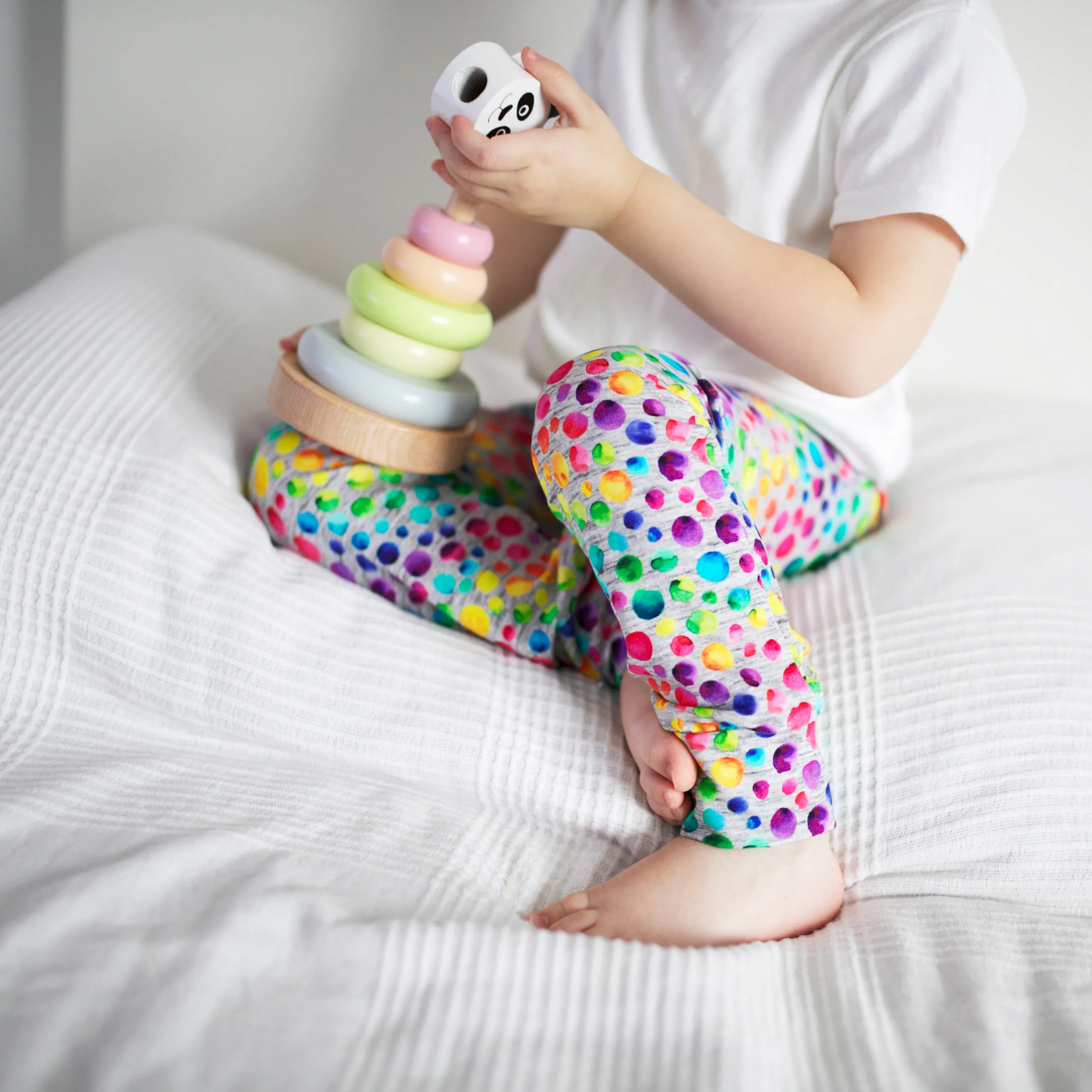 Warm Rainbow Dots Leggings