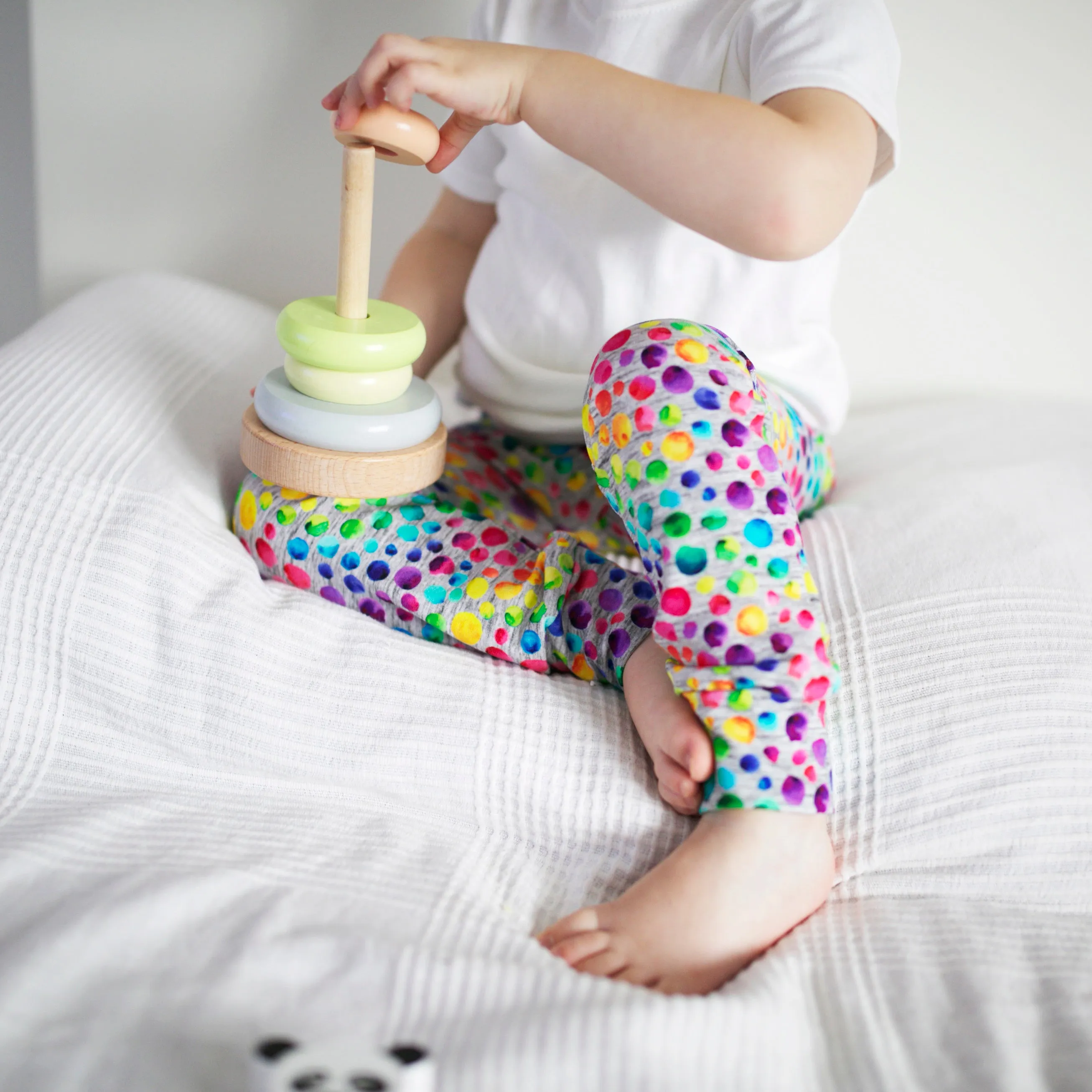 Warm Rainbow Dots Leggings