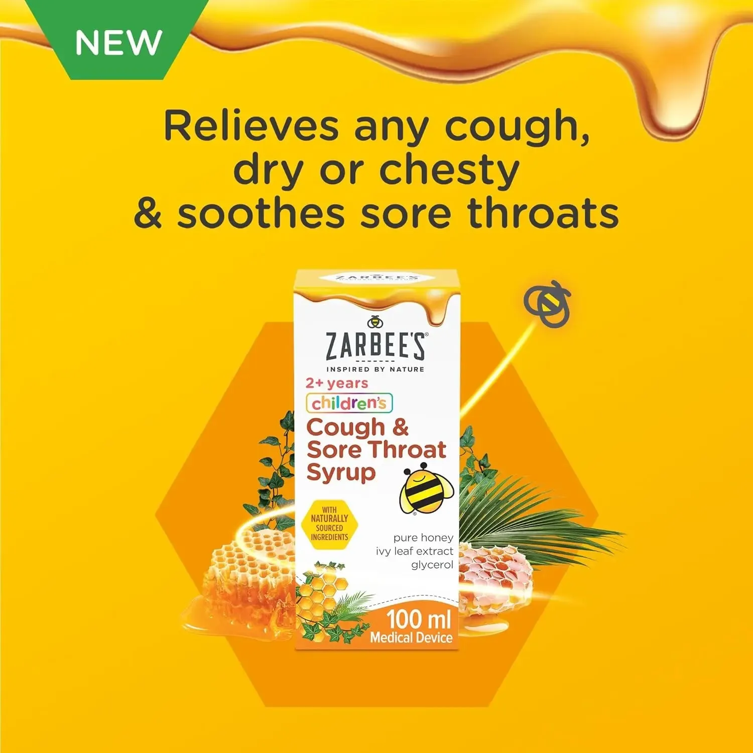 Zarbee's Children’s Cough & Sore Throat Syrup, 100ml